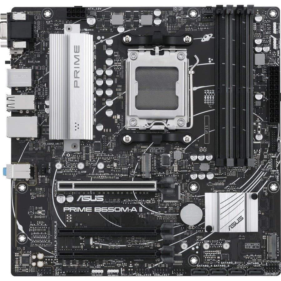 Asus Prime B650M-A II-CSM Gaming Desktop Motherboard - AMD B650 Chipset - Socket AM5 - Micro ATX