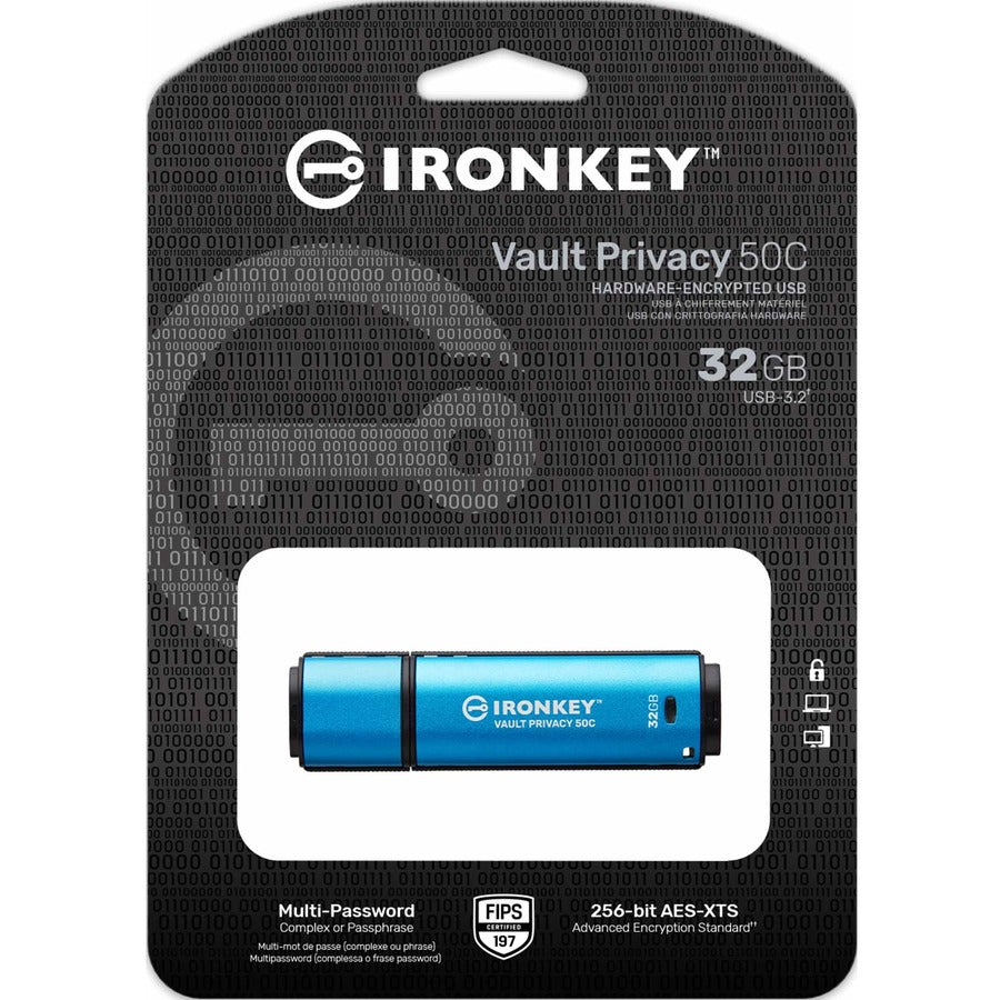 Kingston Vault Privacy 50 Series 32GB USB 3.2 (Gen 1) Type C Flash Drive