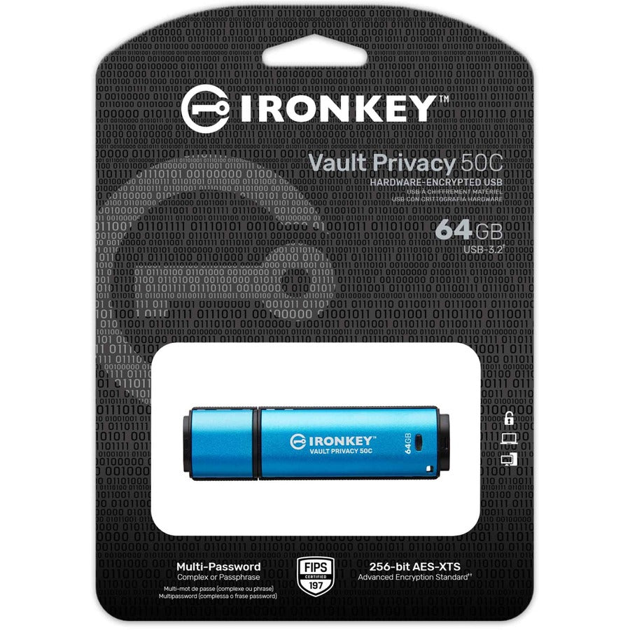 Kingston Vault Privacy 50 Series 64GB USB 3.2 (Gen 1) Type C Flash Drive