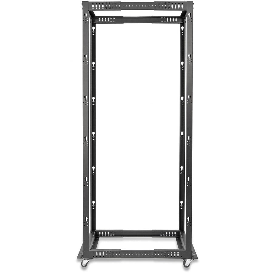 Rocstor SolidRack 42U Adjustable Depth Open Frame 4 Post Rack w/ Casters