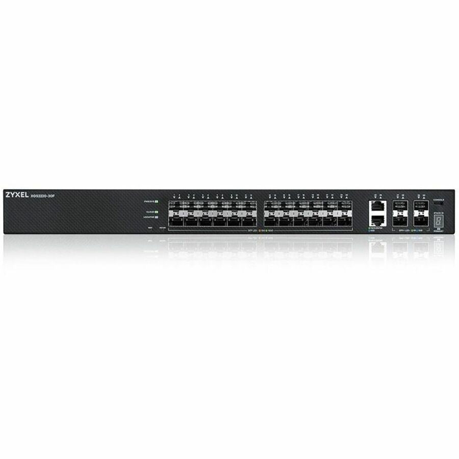 ZYXEL XGS2220-30F 24-Port Gigabit SFP L3 Managed and Nebula Pro Cloud Managed Switch with 4 SFP+ 10G Uplinks and 2 10G Ethernet Ports