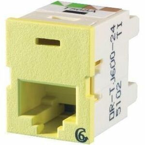 LEGRAND TJCAT6CLRTYT568A/BLT YLW, Female, Yellow, TJ600-24