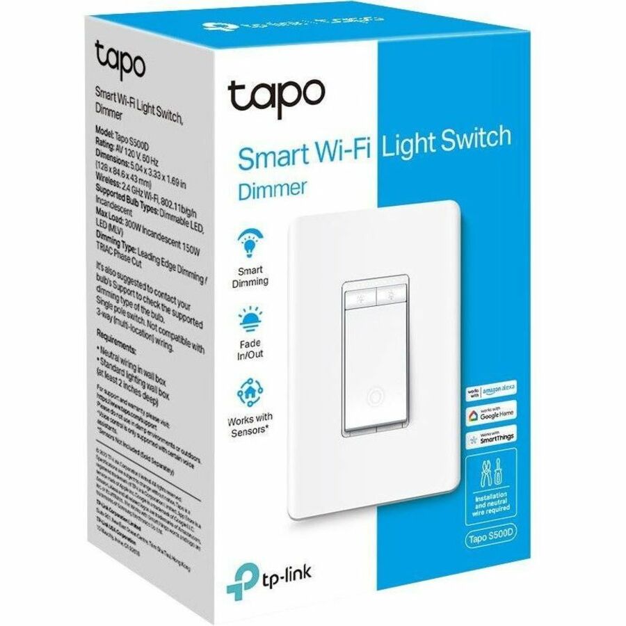 TP Tapo Smart Wi-Fi Light Switch, Dimmer, Wireless