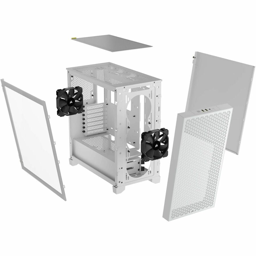 Corsair AIRFLOW Computer Case - Mid-tower - White - Tempered Glass