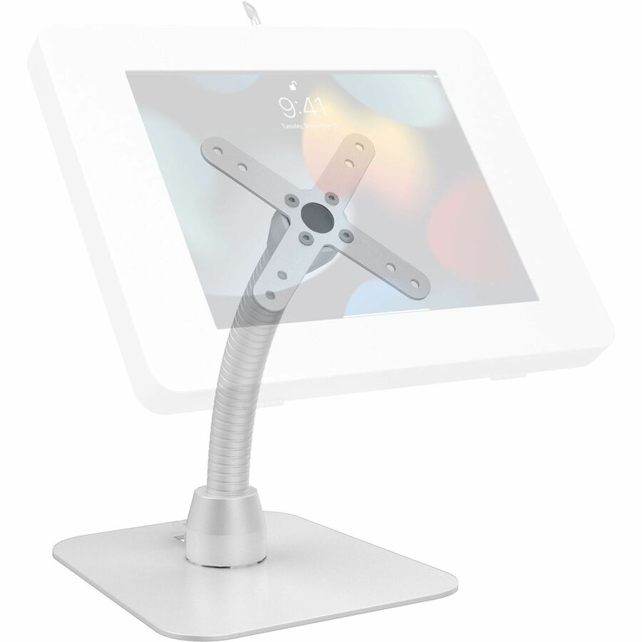 CTA Digital VESA-Compatible Cable Management Gooseneck and Base Plate (White)