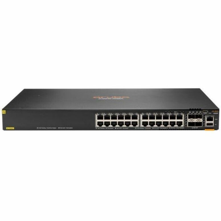 HPE 6300F 24-port 1GbE Class 4 PoE and 4-port SFP56 Switch