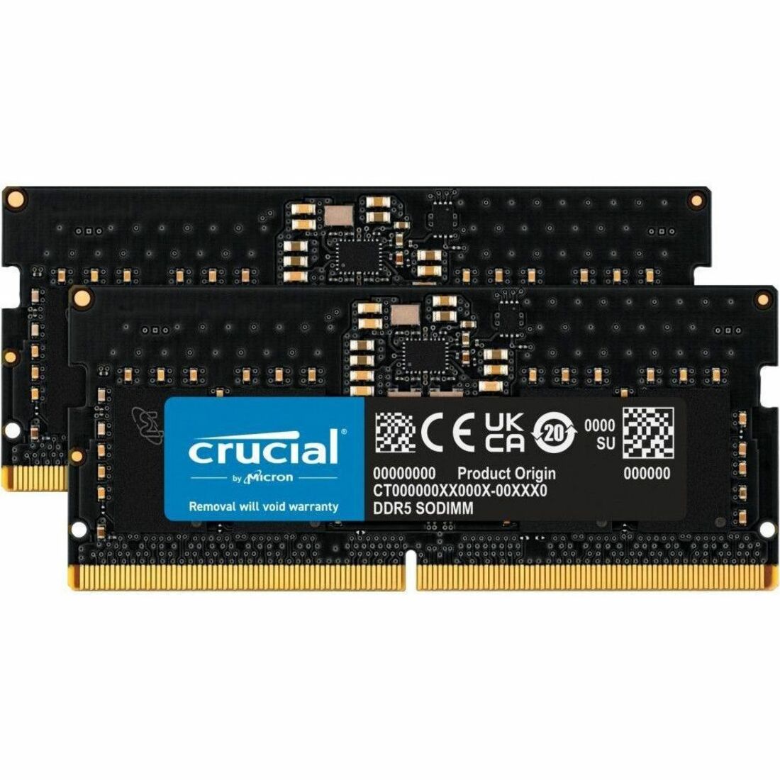 Micron Crucial 16GB Kit DDR5 SODIMM, 16GB (2 x 8GB) DDR5 SDRAM Memory Kit, 262-pin