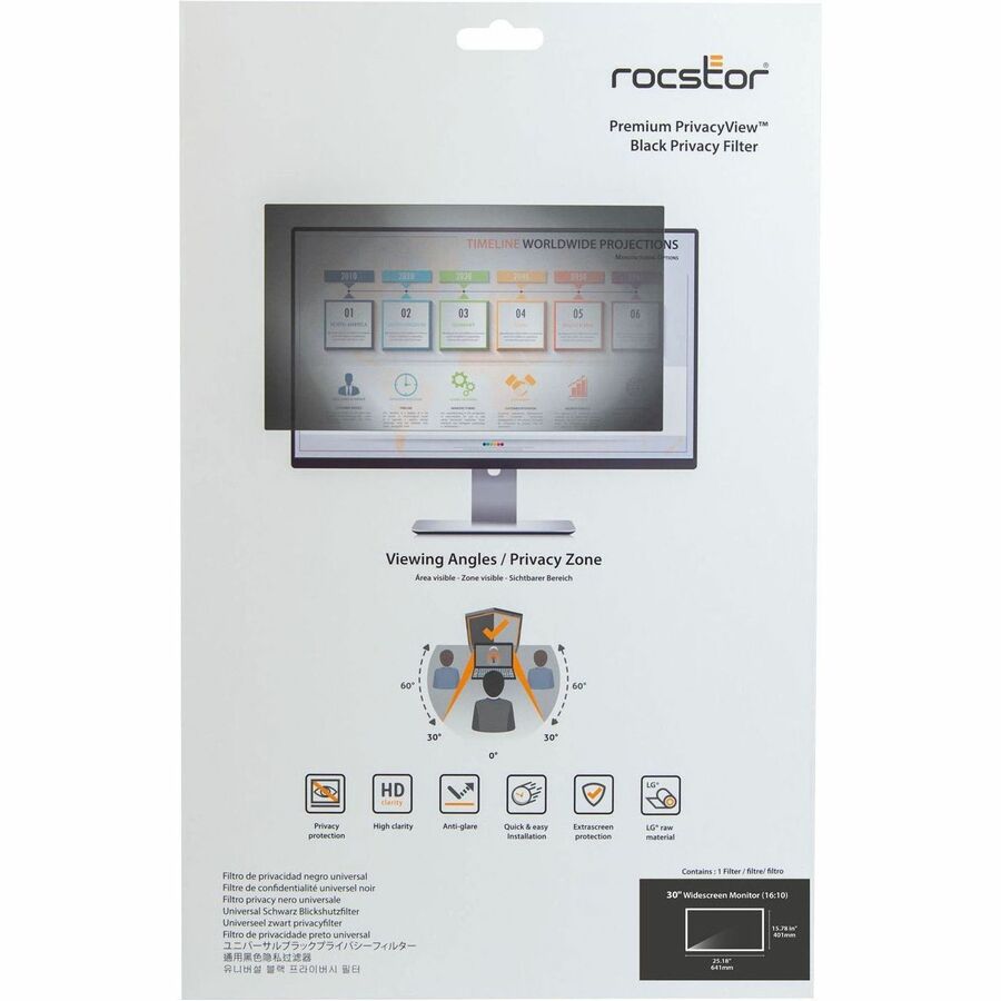 Rocstor Privacyview Privacy Screen Filter Black