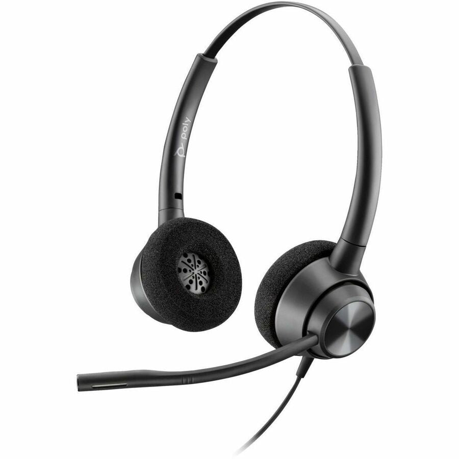 HP Poly EncorePro 320 Stereo USB-A Headset TAA - Noise cancellation, 0.22 in, 767G0AA, Black, Wired