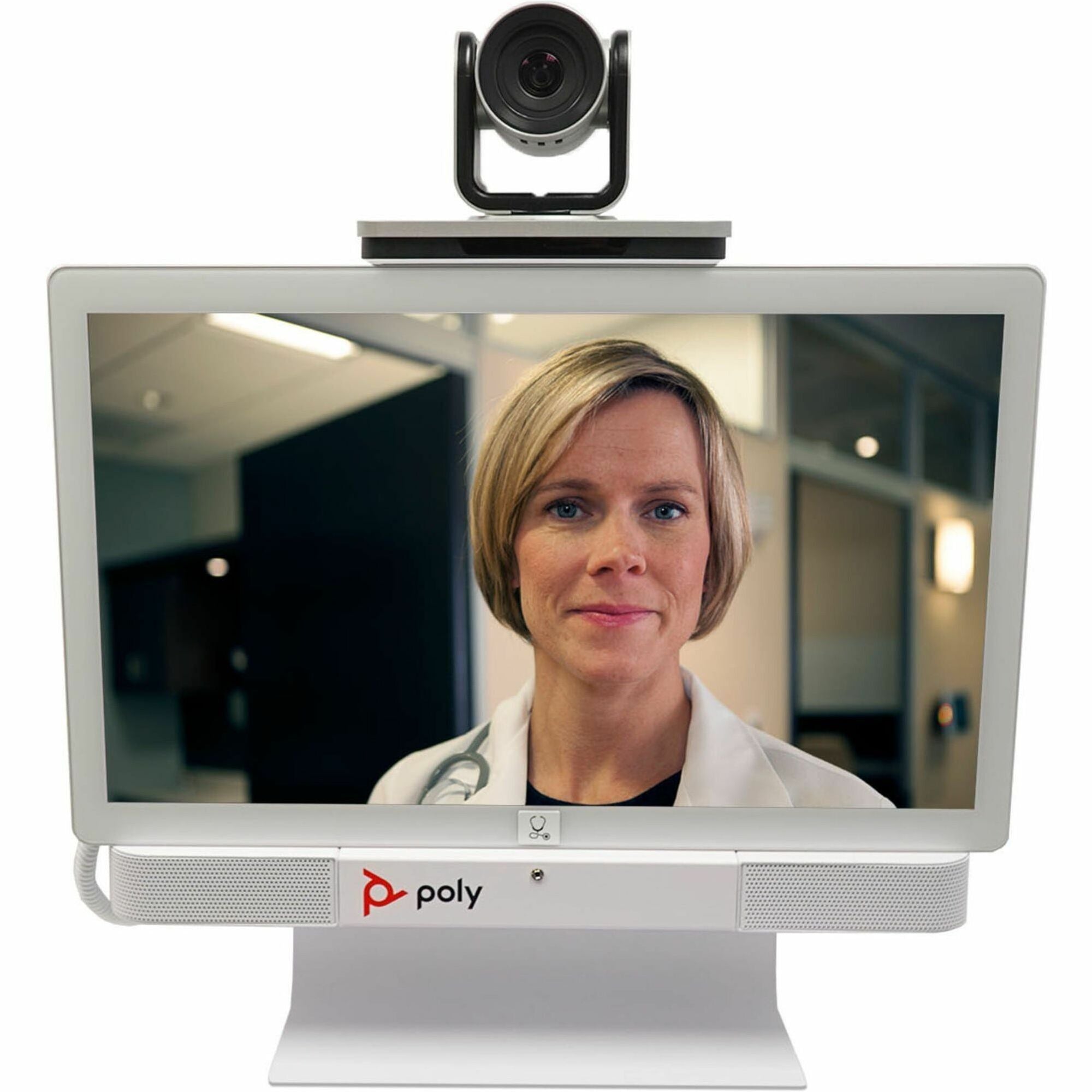 HP Poly G7500 Video Conference Equipment - For Video Conferencing - 1920 x 1080 Video (Live) - Full HD - Wireless LAN - Internal Microphone(s), 89L76AA, White