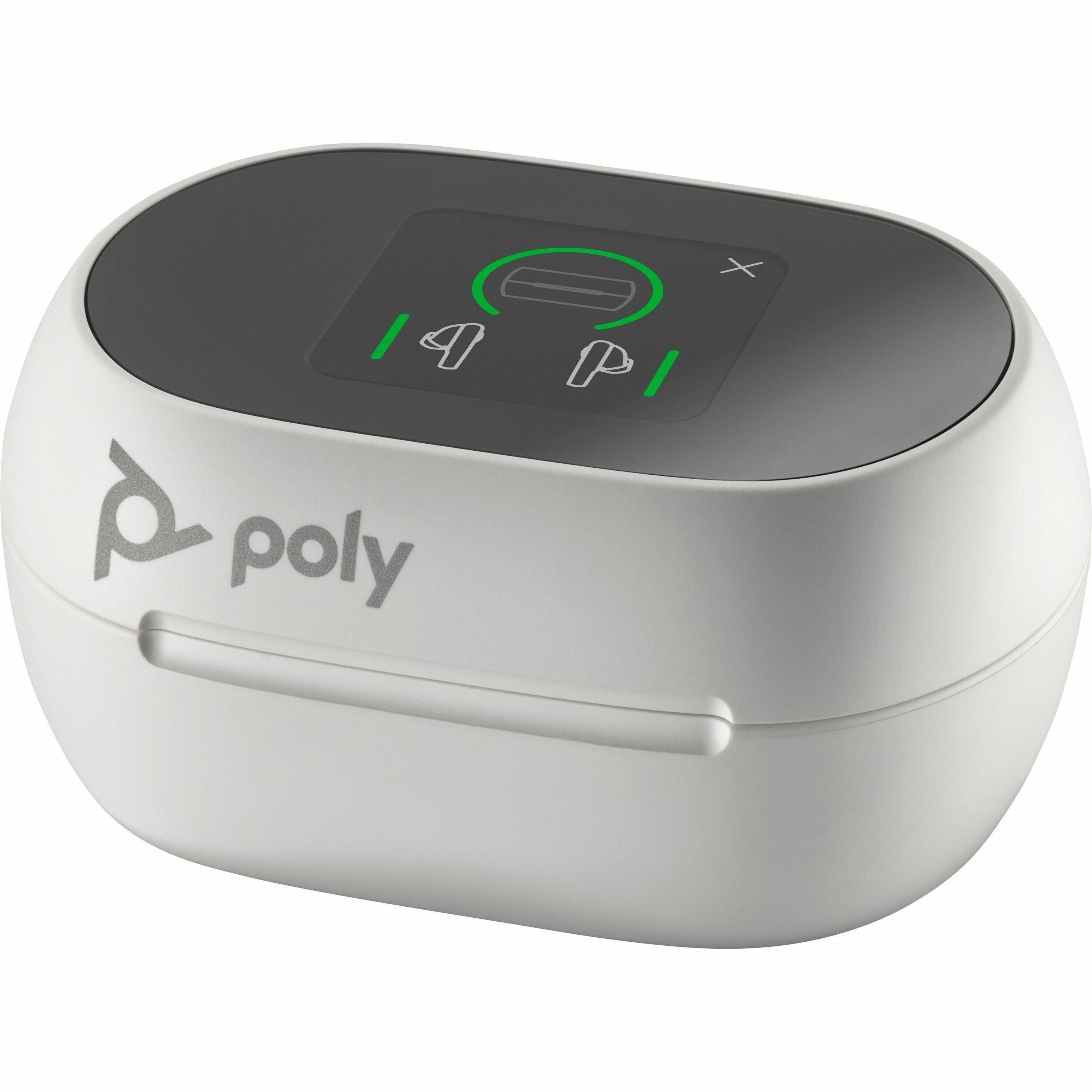 HP Poly Charging Case Poly Earbud - White, 8L587AA, USB-A