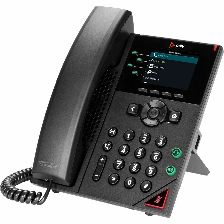 HP Poly VVX 250 4-Line IP Phone and PoE-enabled GSA/TAA