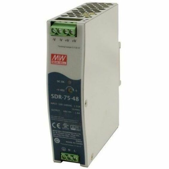 Lantronix, Transition Networks Industrial DIN Rail Mounted Power Supply