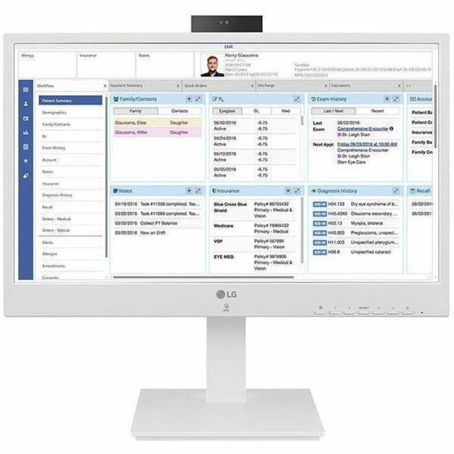 24" LG THIN CLIENT AIO MONITOR, 1920X1080, IPS, RFID, Intel  Celeron N5105, 8GB DDR4, 16GB eMMC, HDMI, DP, USB 2.0, USB 3.2 Gen1, USB C, WEBCAM, Tilt, Height Adjust, Swivel, Pivot,