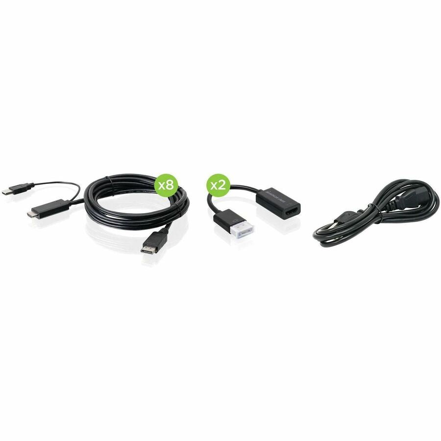 IOGEAR Universal 4-Port Dual View DisplayPort/HDMI Secure KVM Switch Set w/Audio and CAC Support