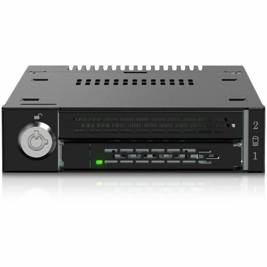 Icy Dock ToughArmor MB833MK-B V2 Drive Enclosure for 3.5" M.2, PCI Express NVMe 4.0 - SFF-8654 SlimSAS Host Interface Internal - Black