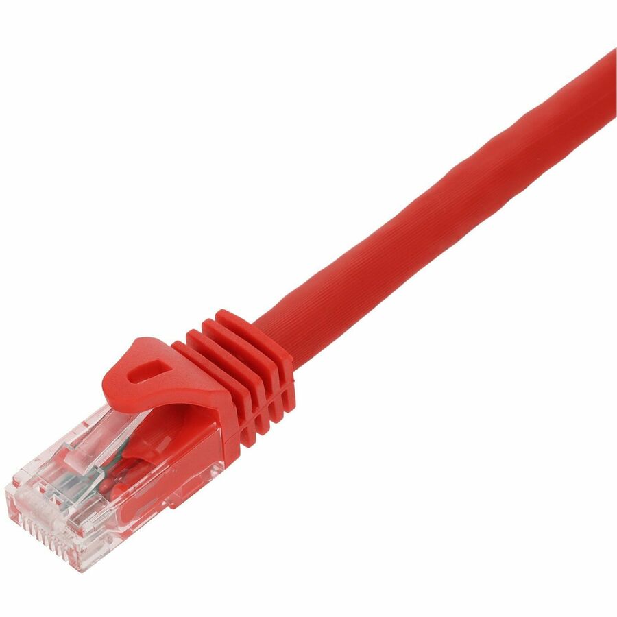 AddOn 25ft Red CAT 6A PVC Ethernet Cable Snagless Easy Boot RJ-45 M/M