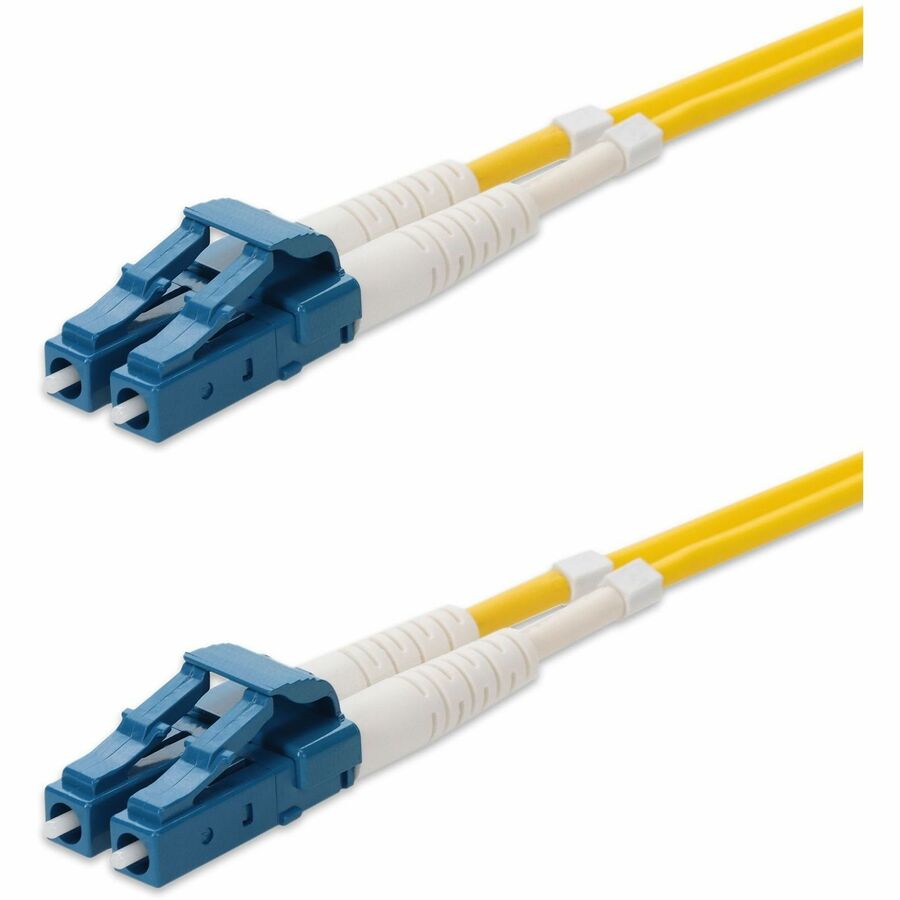 AddOn 15m LC to LC Yellow OM4 Duplex OFNP (Plenum-Rated) Fiber Patch Cable