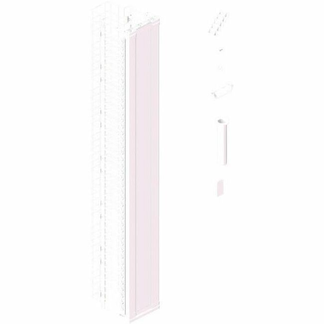 LEGRAND Ortronics MM20 Vertical Cable Manager with Door, 10" Wide, for 7 ft (45U) Rack, White, MM20VMD710-W