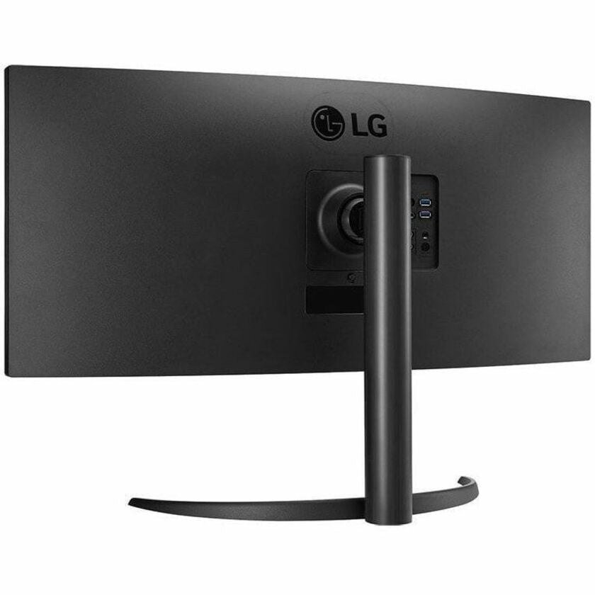 LG 34'' WQHD UltraWide Curved Monitor with Built-in Speakers, FHD Webcam & Mic, & USB Type-C, 16.7 m, 34BR55QC-B, Black
