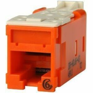 LEGRAND HDJACKCAT6CLARITY25PKORG, Female, Orange, HDJ625-43
