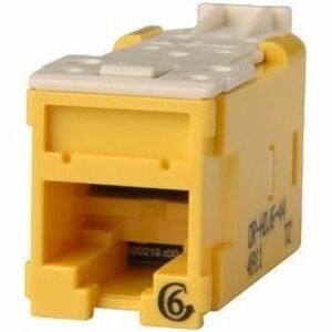 LEGRAND HDJACKCAT6CLARITY25PKYLW, Female, Yellow, HDJ625-44