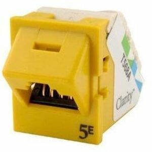 LEGRAND TJCAT5ECLRTY45 DEGYLW, Female, Yellow, TJ5E45-44