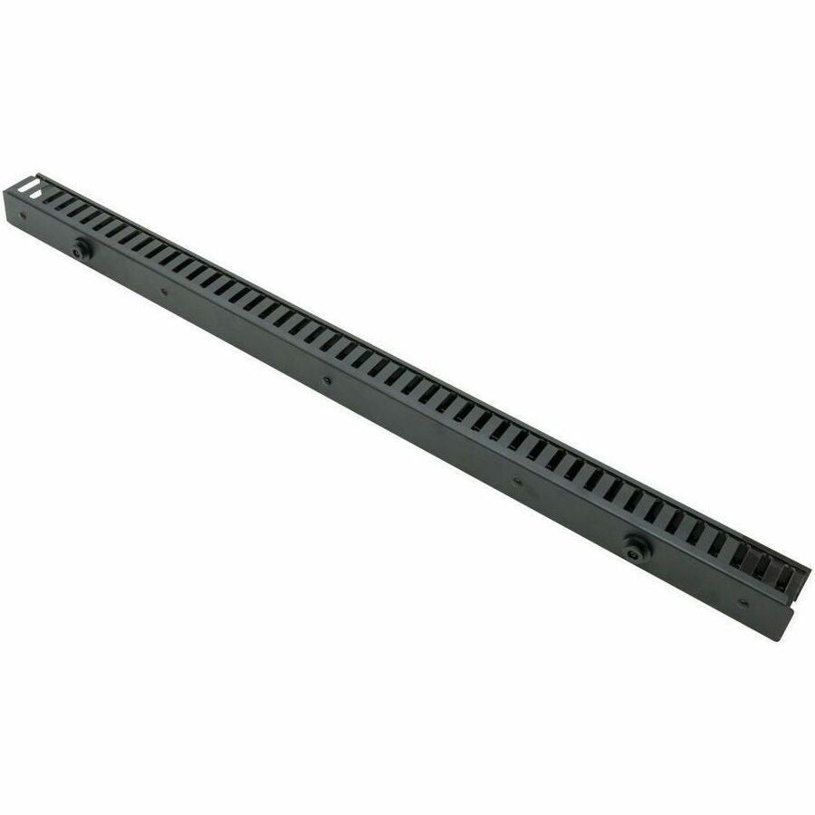 Rack Solutions Vertical Plastic Cable Duct With Cover (34in Tall, Button Mount)