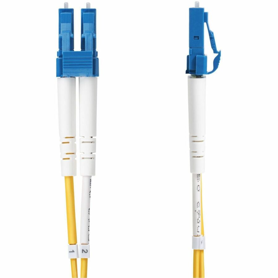 StarTech.com 5m (16.4ft) LC to LC (UPC) OS2 Single Mode Duplex Fiber Optic Cable, 9/125, 100G, Low Insertion Loss, LSZH Fiber Jumper Cord