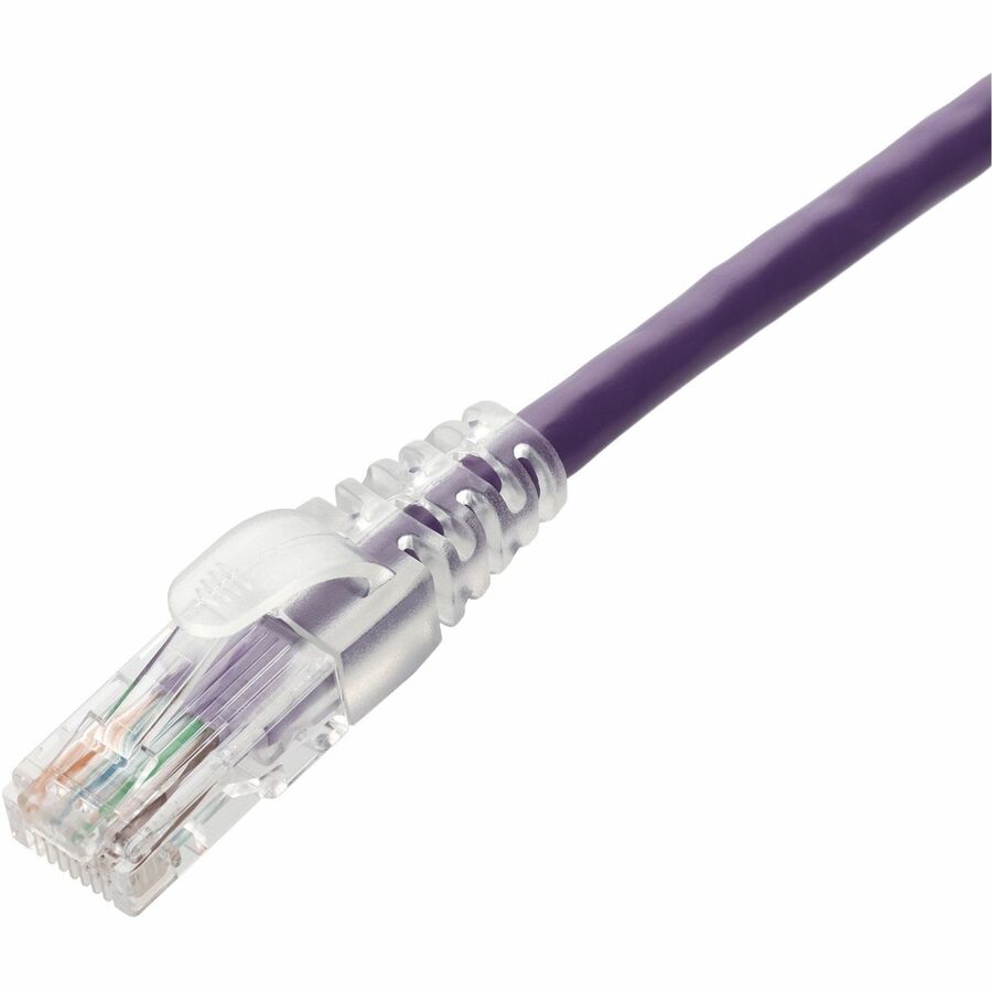 AddOn 14ft Purple CAT 6 PVC Ethernet Cable Snagless Easy Clear Boot TAA RJ-45 M/M