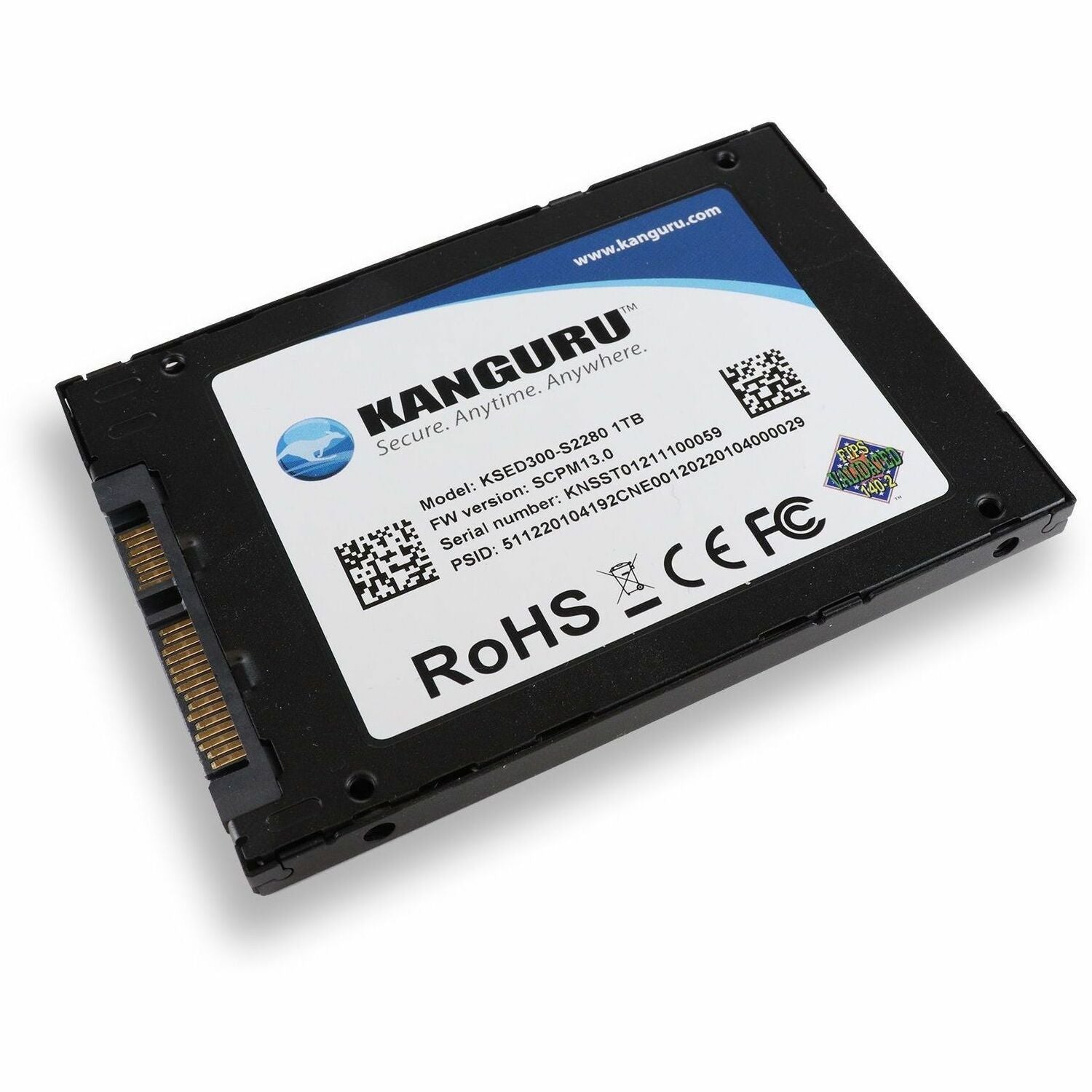 iStorage/Kanguru Defender SED300 Hardware-Based Self-Encrypting Internal SSD-FIPS 140-2 Certified -KSED300-SATA-Series 2 GB Solid State Drive - 2.5" Internal - SATA - TAA Compliant