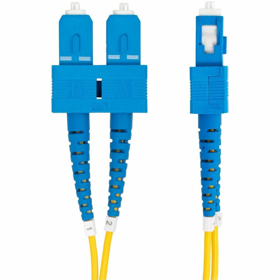 StarTech.com 3m (9.8ft) SC to SC (UPC) OS2 Single Mode Duplex Fiber Optic Cable, 9/125, 40G/100G, Low Insertion Loss, LSZH Jumper Cord