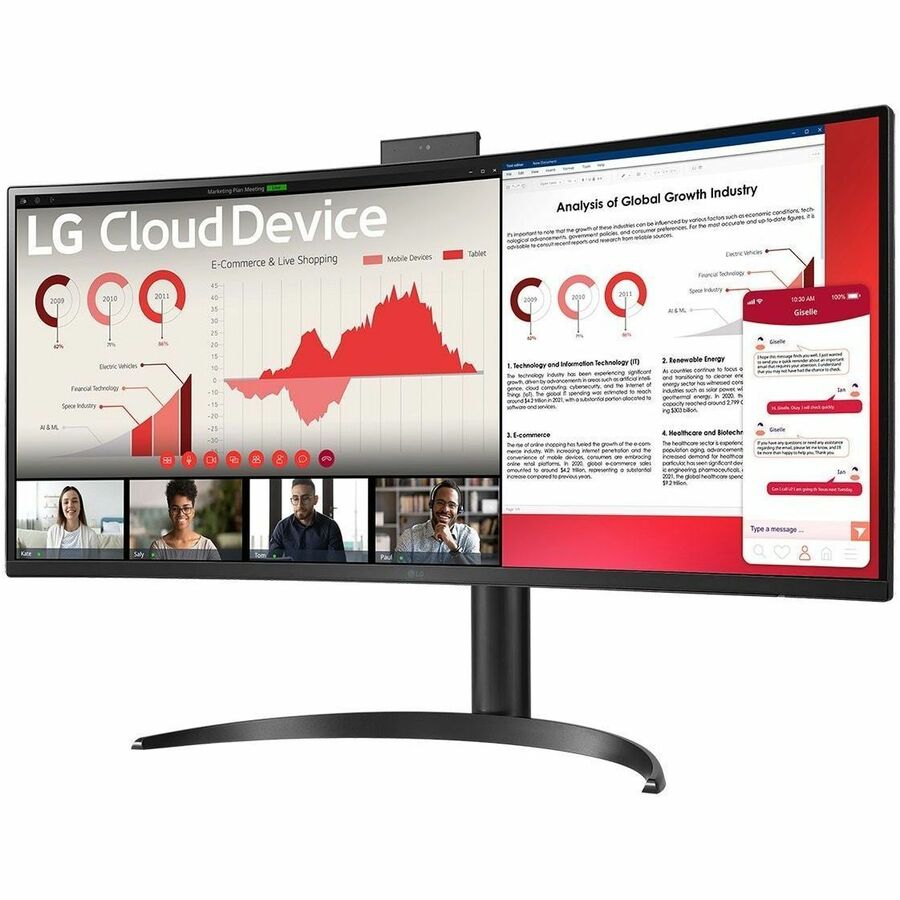 34" LG THIN CLIENT AIO CURVED MONITOR 3440X1440 INTEL CELERON QUAD CORE 4GB DDR 16GB eMMC HDMI DP USB2.0 USB3.2 USB TYPE-C TILT HEIGHT ADJUST VA HW TPM