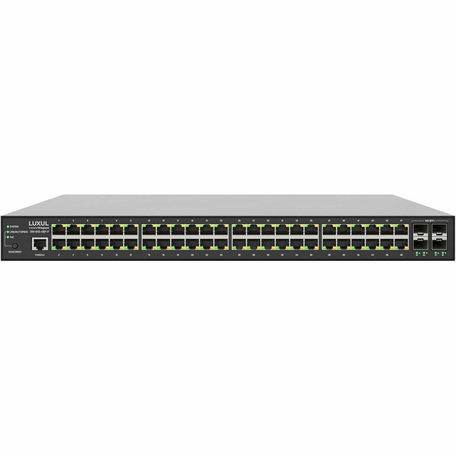 Legrand Luxul 1Gb L2/L3 Managed Switch - 48 PoE+, 4 (10G) SFP+ Front-Facing Ports - TAA Compliant