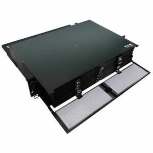Eaton Tripp Lite Series High-Density Panel Fiber Splice Enclosure - 12 Splicing Cassettes, 288 LC/APC SM 0.9 mm, 1.5 m Pigtail, 2U Rack