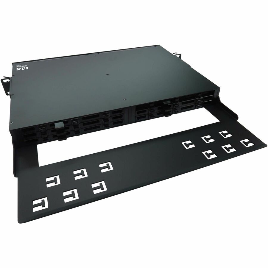 Eaton Tripp Lite Series High-Density Panel Fiber Splice Enclosure - 6 Splicing Cassettes, 144 LC/UPC SM 0.9 mm, 1.5 m Pigtail, 1U Rack