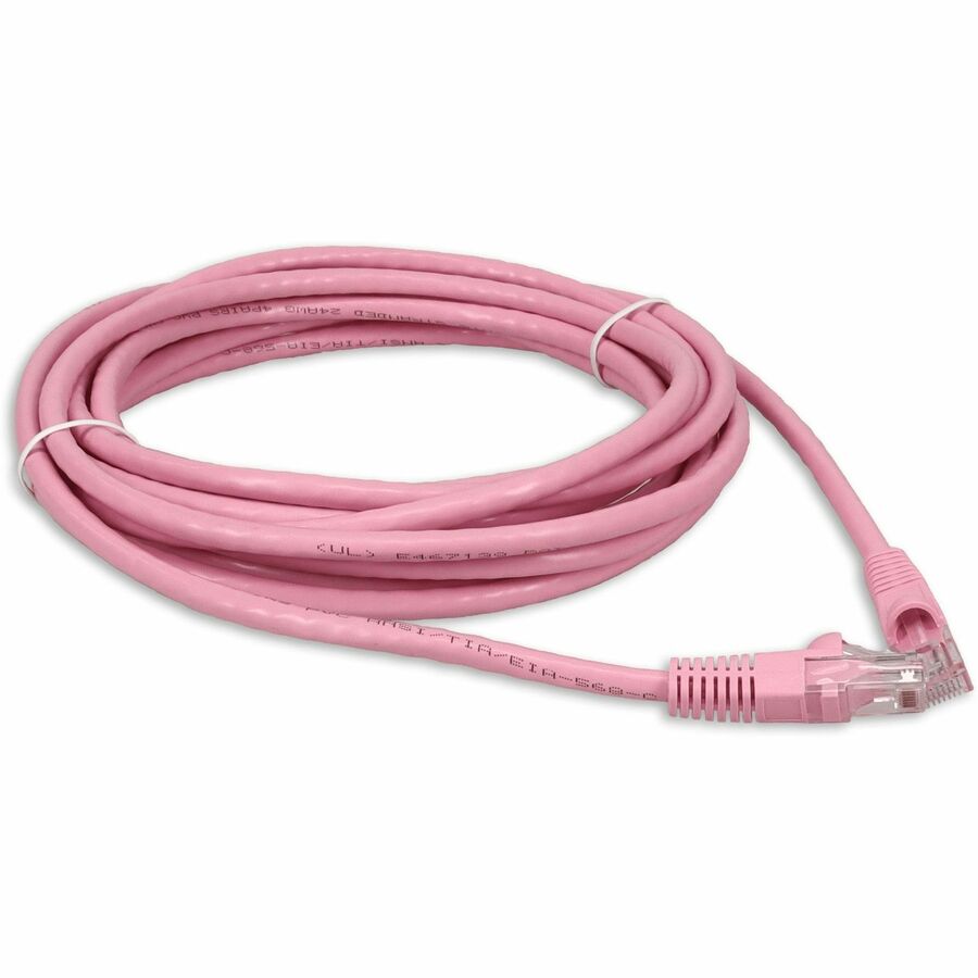 AddOn 40ft Pink CAT 6 PVC Ethernet Cable Snagless Bubble Boot RJ-45 M/M