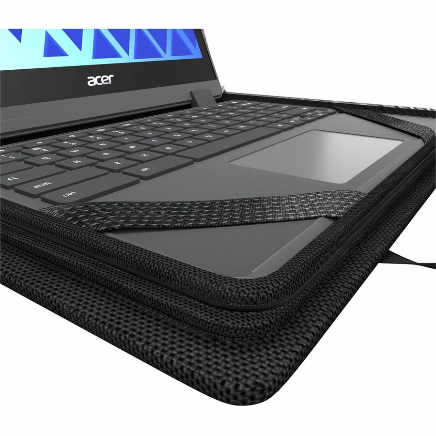 MAXCases Explorer 5 Work-In Case w/Pocket 14" w/ Shoulder Strap (Black)