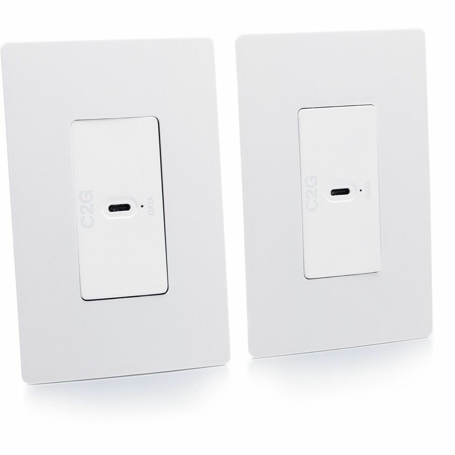 C2G Superbooster USB Camera Extender Over Cat Single Gang Wall Plate to Single Gang Wall Plate Kit