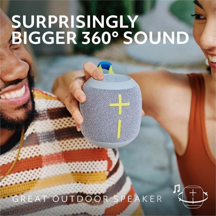 Logitech Ultimate Ears WONDERBOOM 4 Portable Waterproof Bluetooth Speaker With Big Bass and 360-Degree Sound, Dustproof Floating Speaker With 131ft (40m) Range, Black