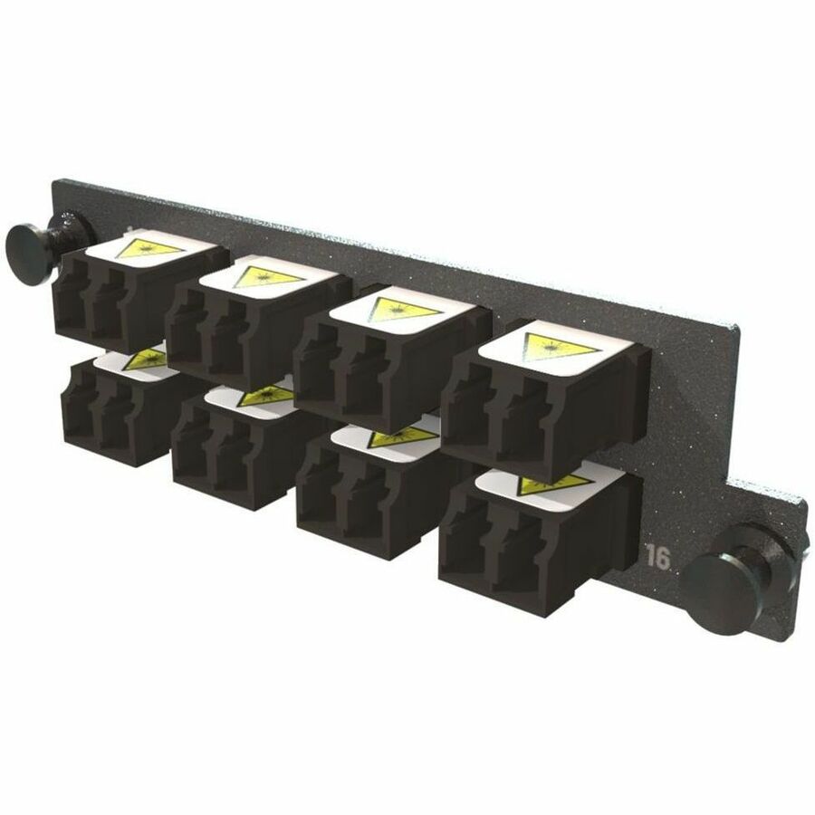 Ortronics ADPT PANEL HDFP 8 KEYED LC DX, Black, HDFP-LCD16ZC-U