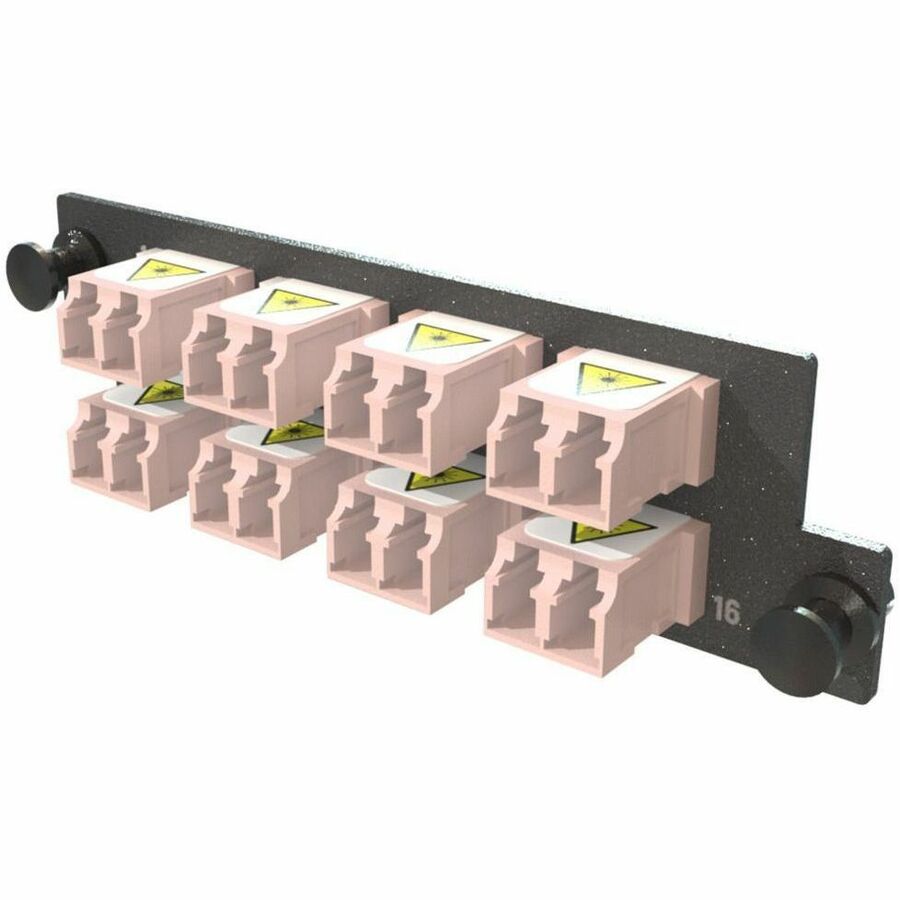 Ortronics ADPT PANEL HDFP 8 KEYED LC DX, HDFP-LCD16ZC-A, Red