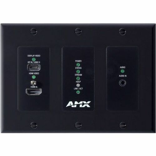 AMX Harman 4K60 MWC/Dante AV-A Encoder Wallplate, AMX-N26E013
