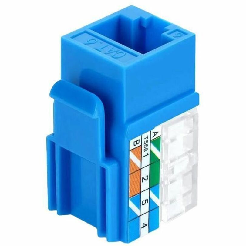 4XEM 10 pack Cat6A RJ45 Keystone Jack UTP 110-Type (Blue)