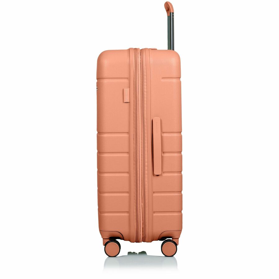 CHAMPS Linen Collection - 3-piece Hardside Luggage set - Coral