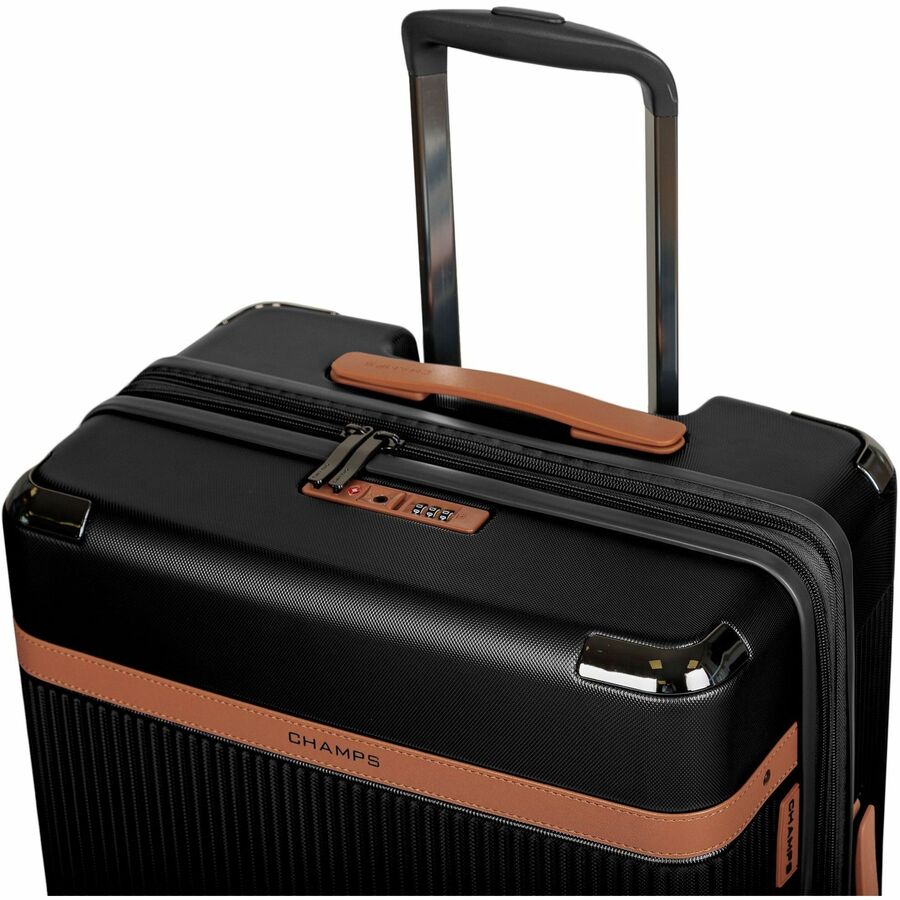 CHAMPS Vintage Air Collection - 3-piece Hardside Luggage set - Black