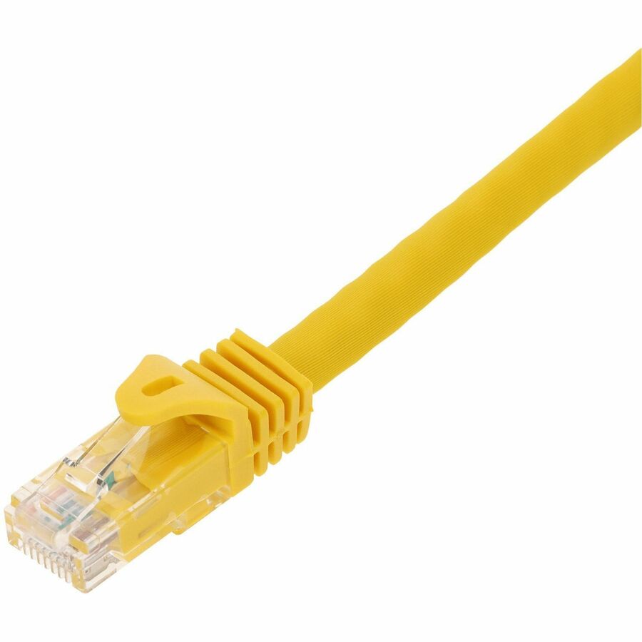 AddOn 100ft Yellow CAT 6 PVC Ethernet Cable Snagless Easy Boot RJ-45 M/M
