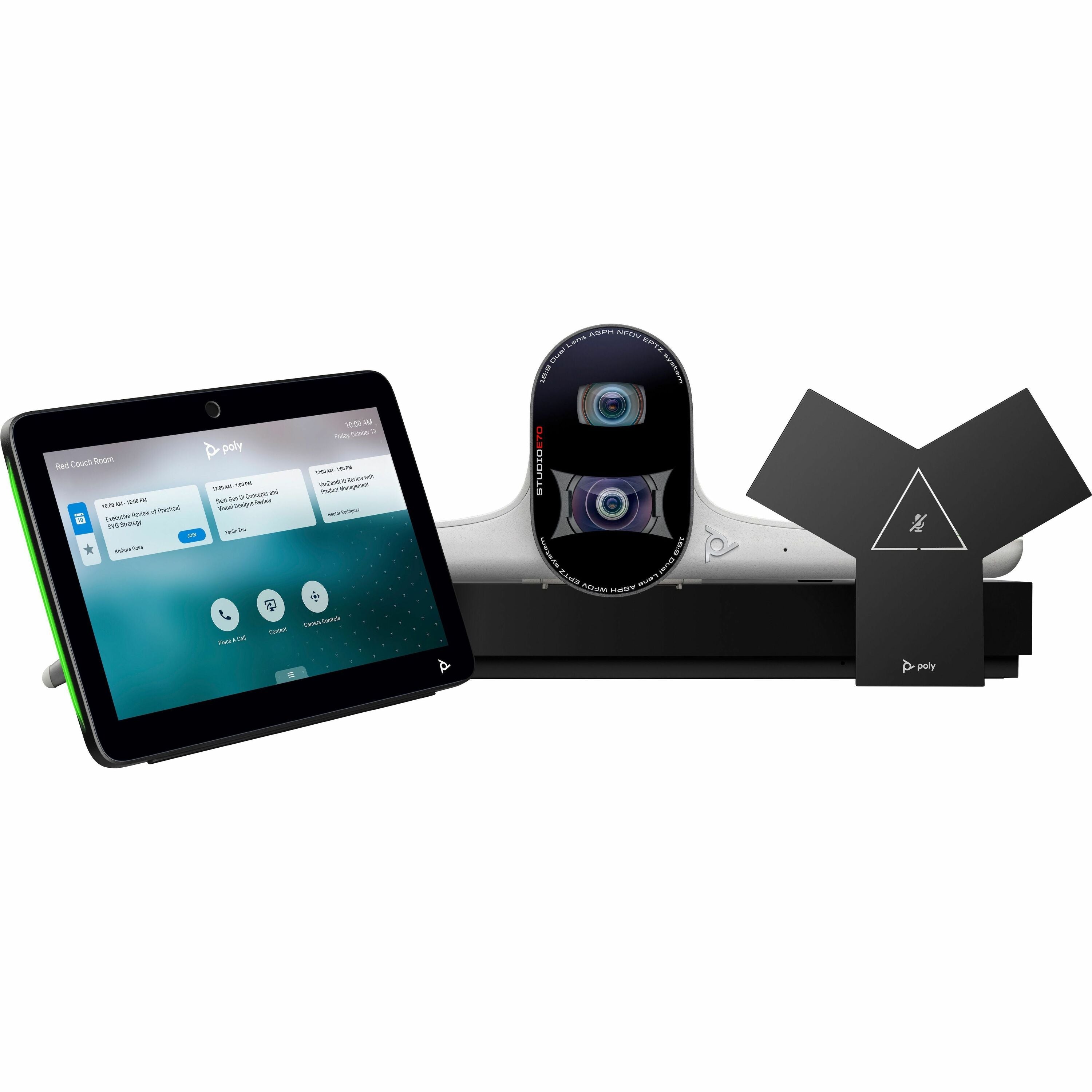 HP Poly G7500 Video Conferencing System with Studio E70 and TC10 Kit No Radio TAA