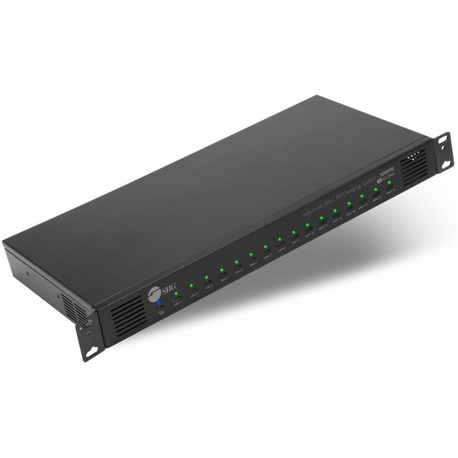 SIIG 16-Port Industrial USB-C PD Charging Station - 1000W - up to 10 USB-C 100W - up to 16 USB-C 60W