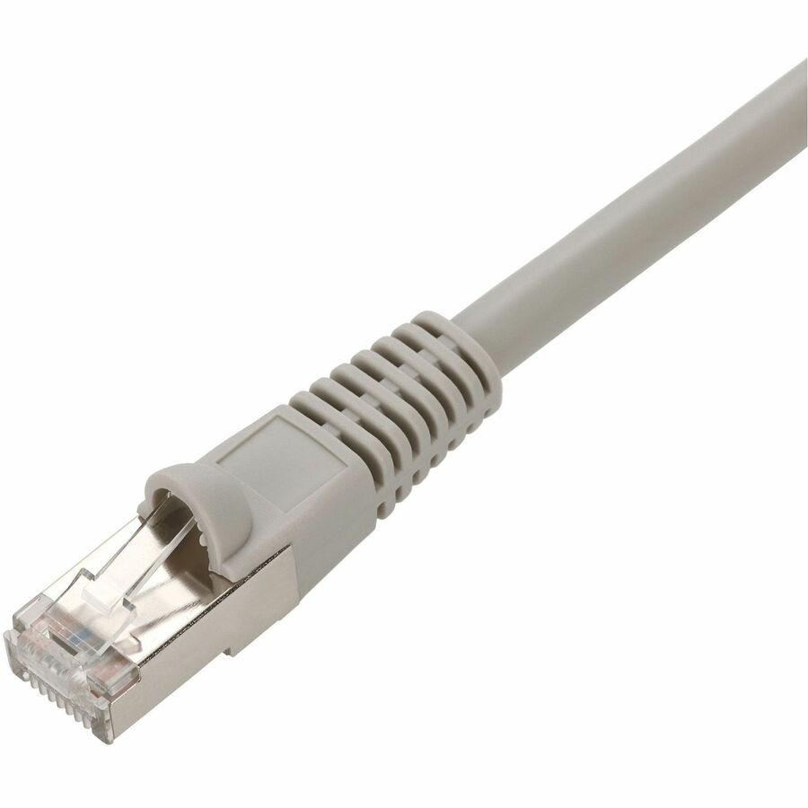 AddOn 10ft Gray CAT 7 Shielded (S/FTP) PVC Ethernet Cable Snagless Bubble Boot RJ-45 M/M
